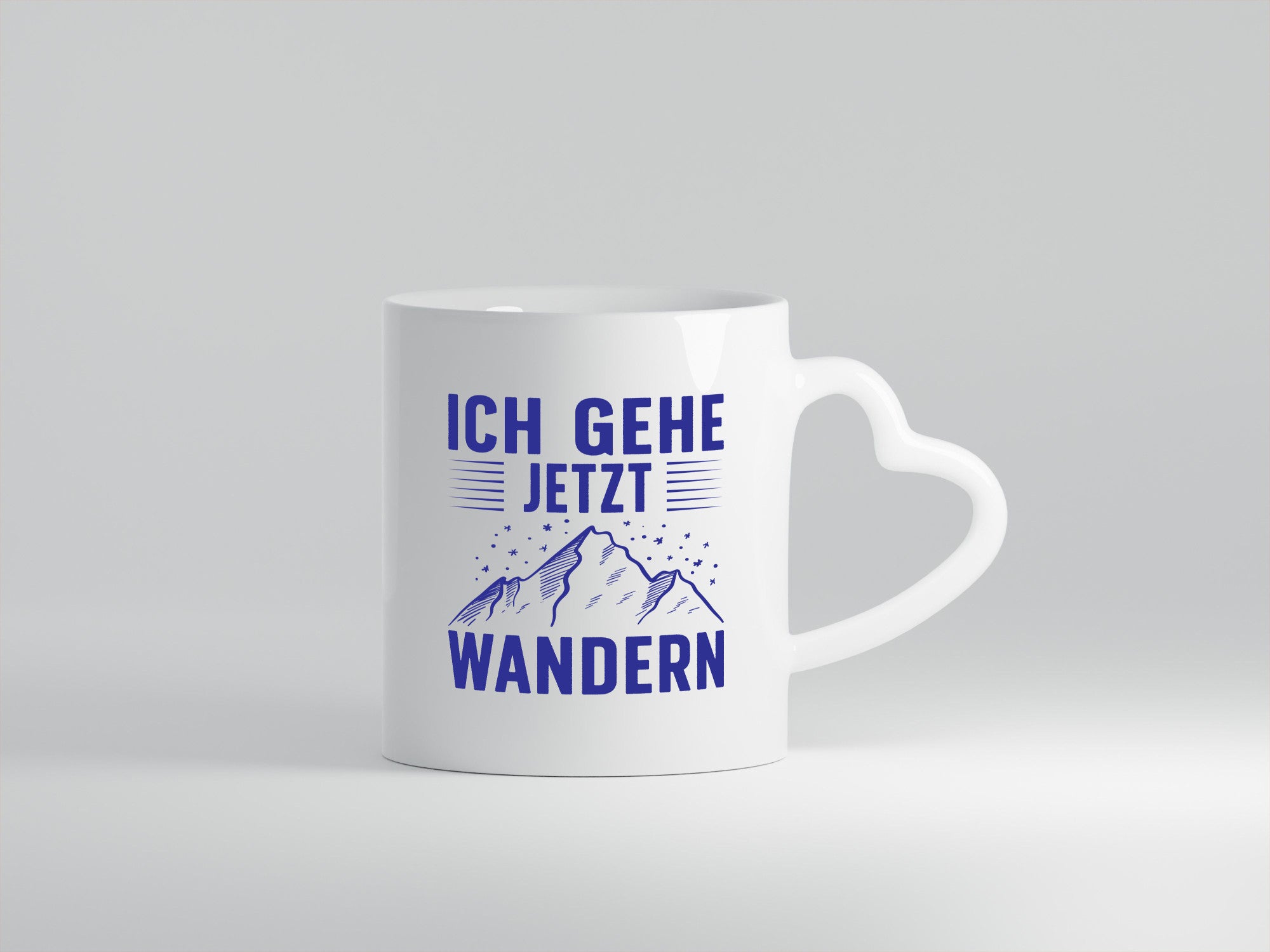 Gehe jetzt wandern | Berge Sterne lustiger Spruch Geschenk Humor Geschenkidee
