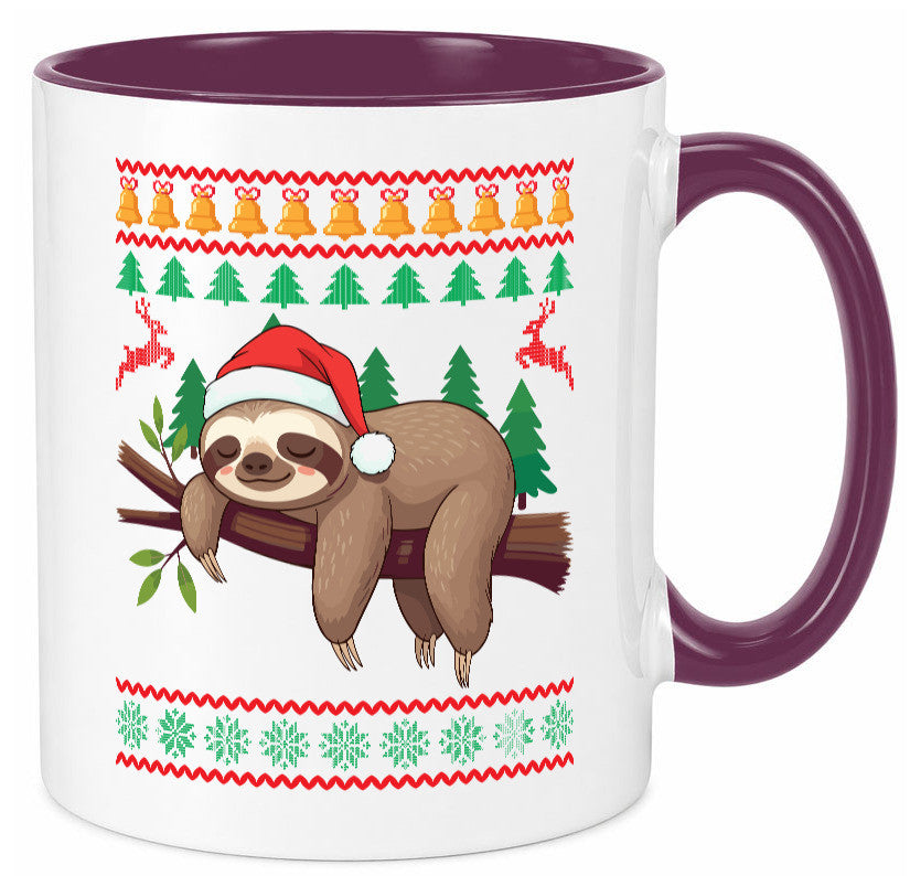 Ugly Christmas | Faultier Weihnachtsfaultier v2 lustig Tierliebhaber Humor Tasse