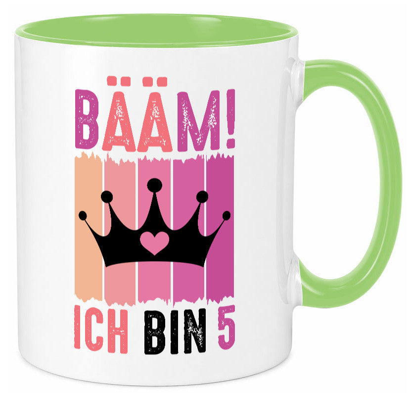 5. Geburtstag | 5 Jahre Bääm ich bin Krone lustiger Spruch Geschenk Tasse