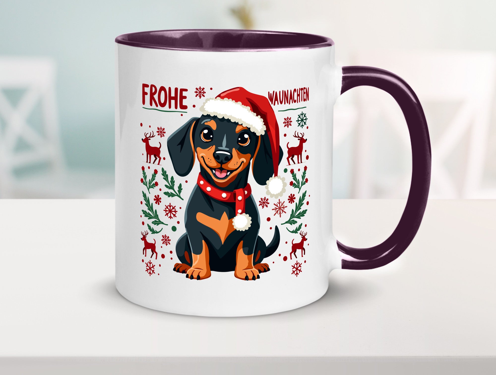 Frohe Waunachten | Ugly Christmas Weihnachtshund v2 Humor Tierliebhaber