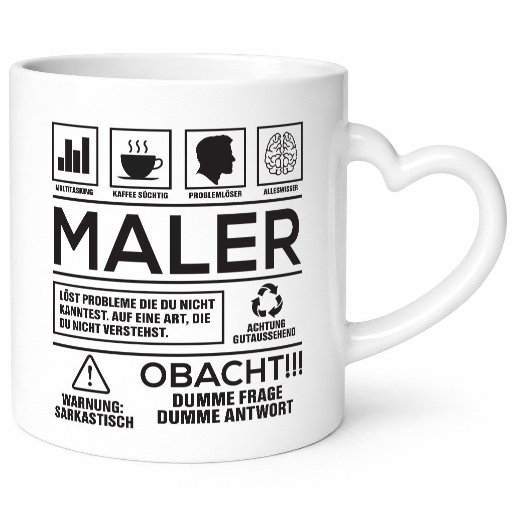 Achtung Probleme Maler | Malerei lustig Humor Geschenkidee Geschenk Tasse