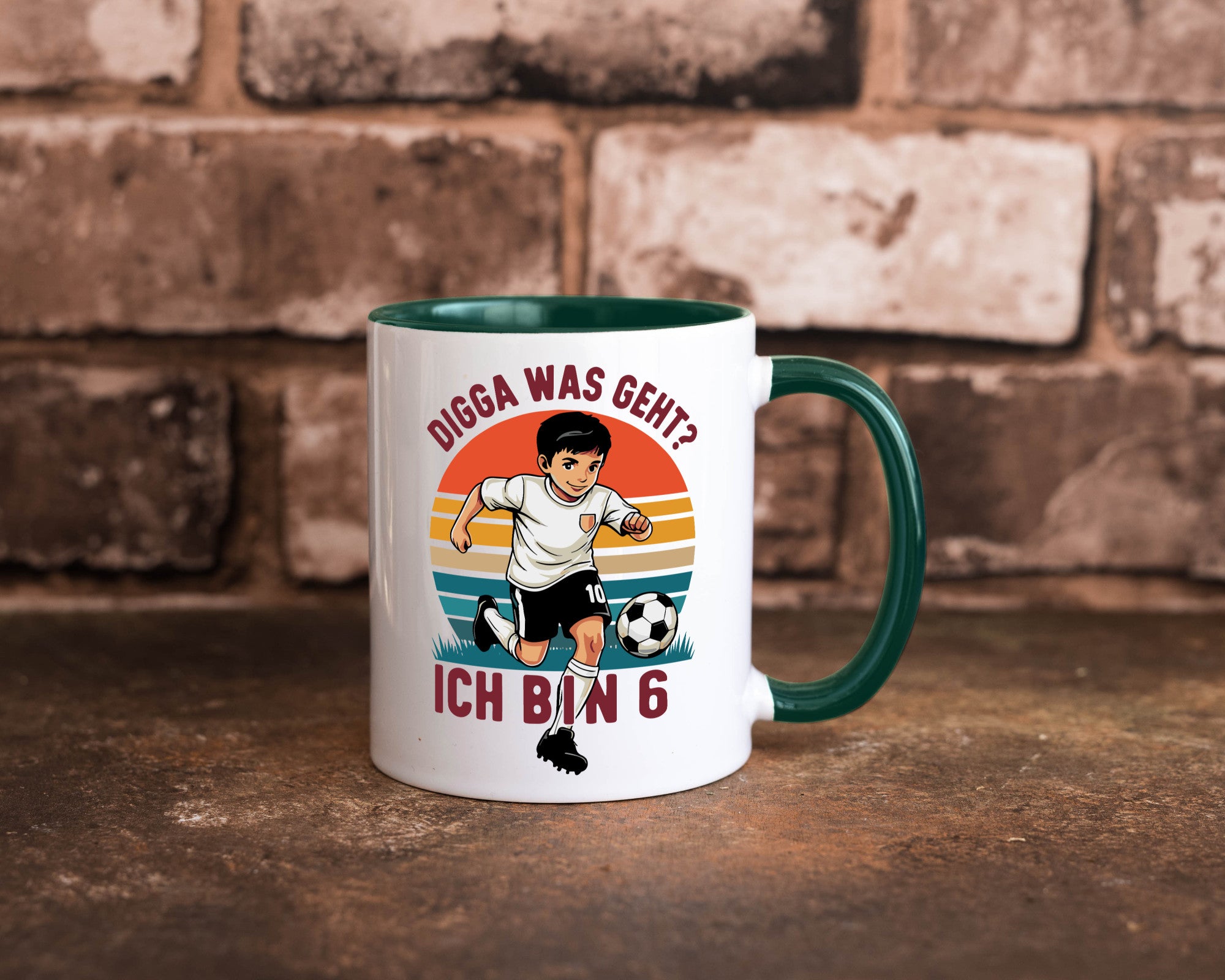 6 Geburtstag | Jahre Digga was geht ab Fußball lustiger Spruch Geschenk