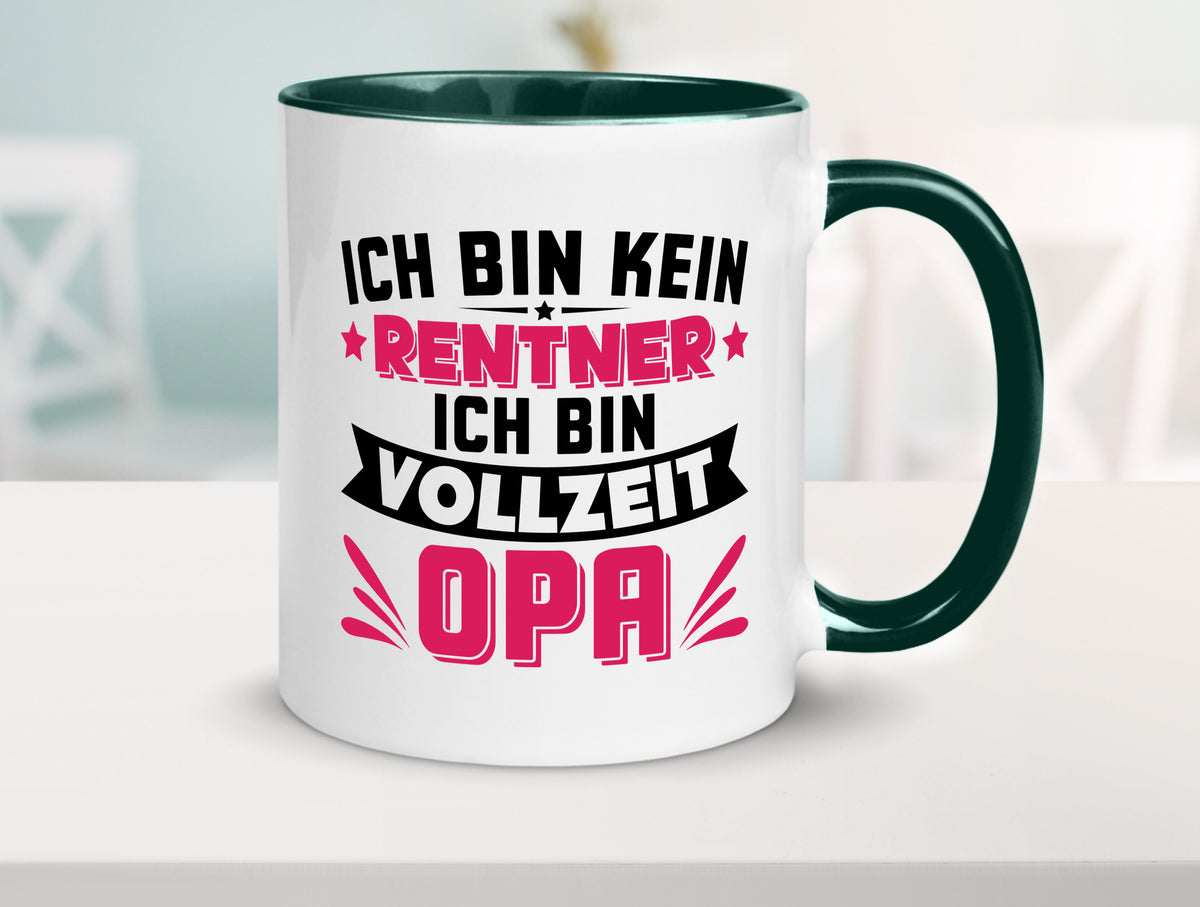 Ich bin vollzeit Opa | Rentner Ruhestand Großvater v2 Humor Familie Tasse