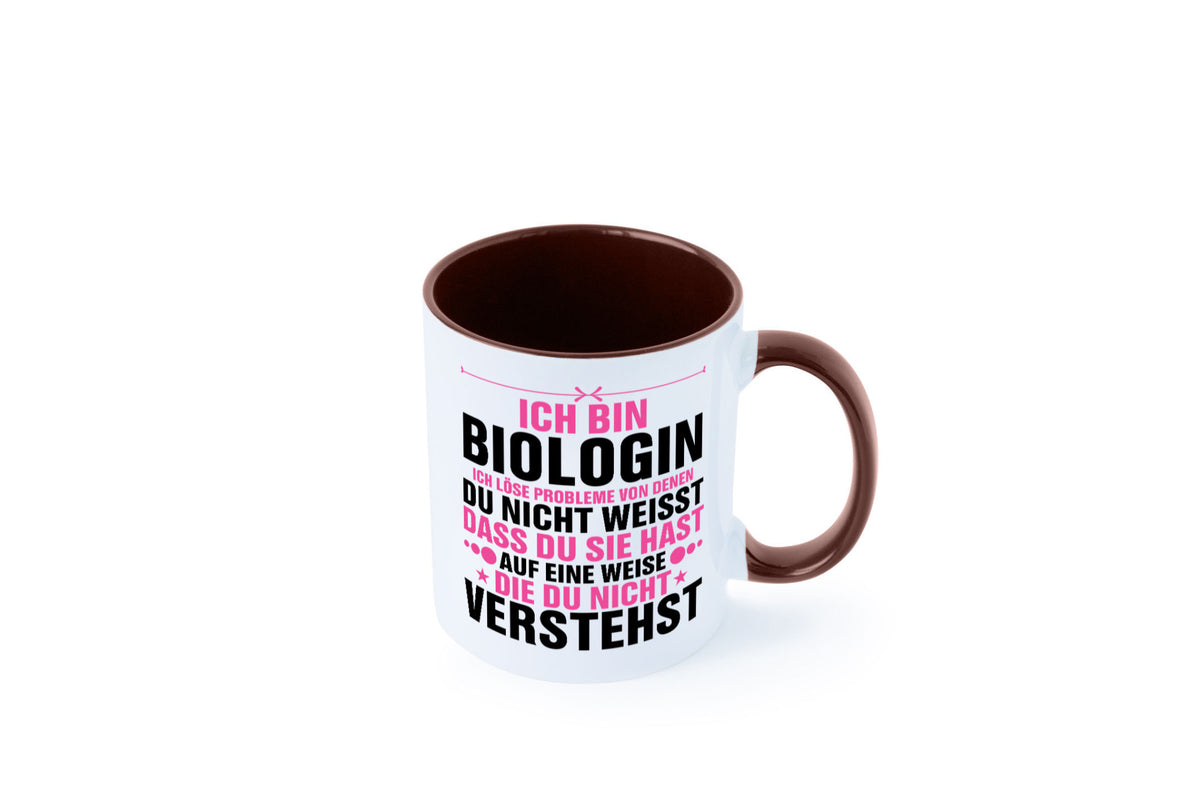 Löse Probleme: Biologin | Biologie Naturforscherin lustig Humor Geschenkidee Tasse