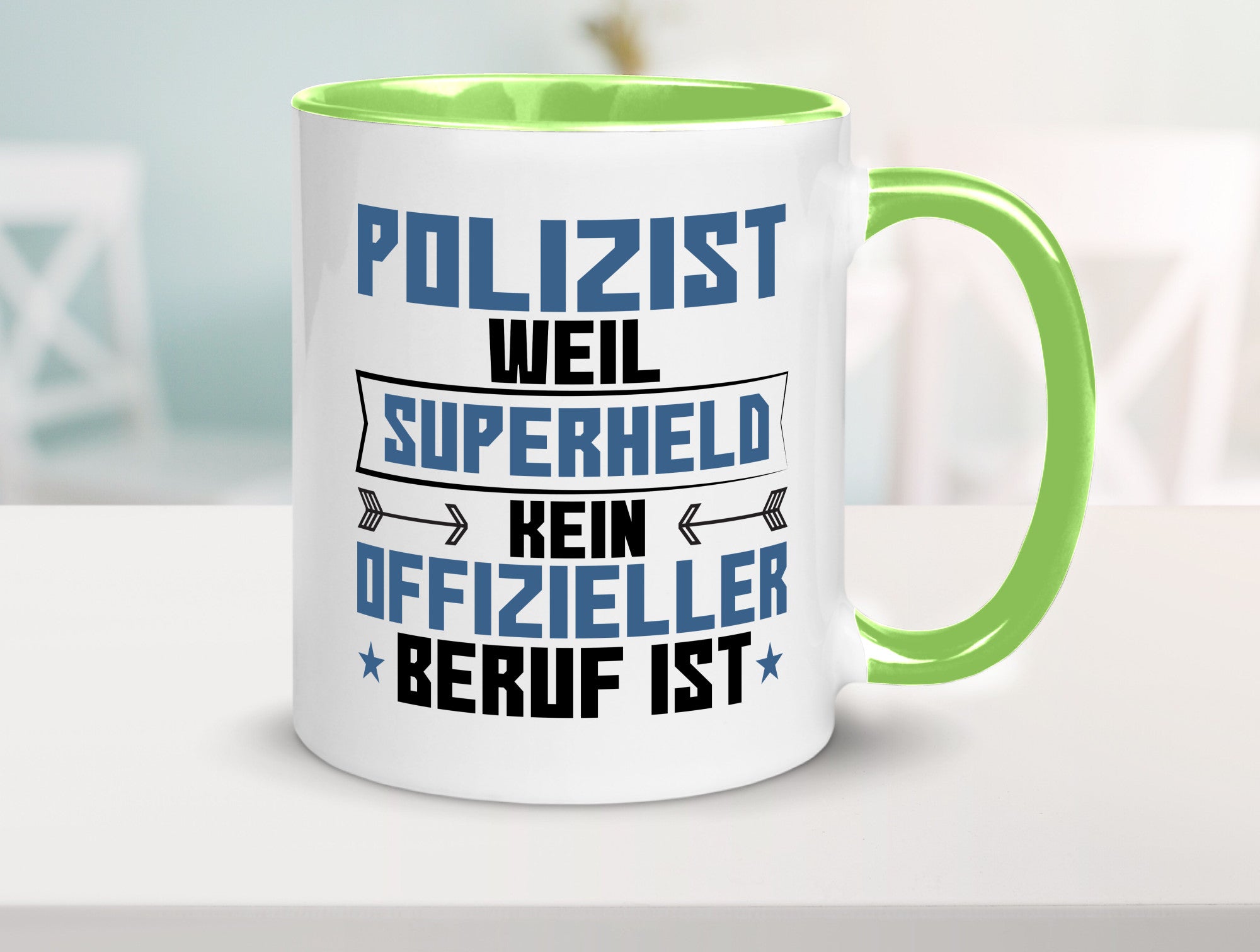 Superheld Polizist | Polizei lustiger Spruch Geschenk Humor Geschenkidee Tasse