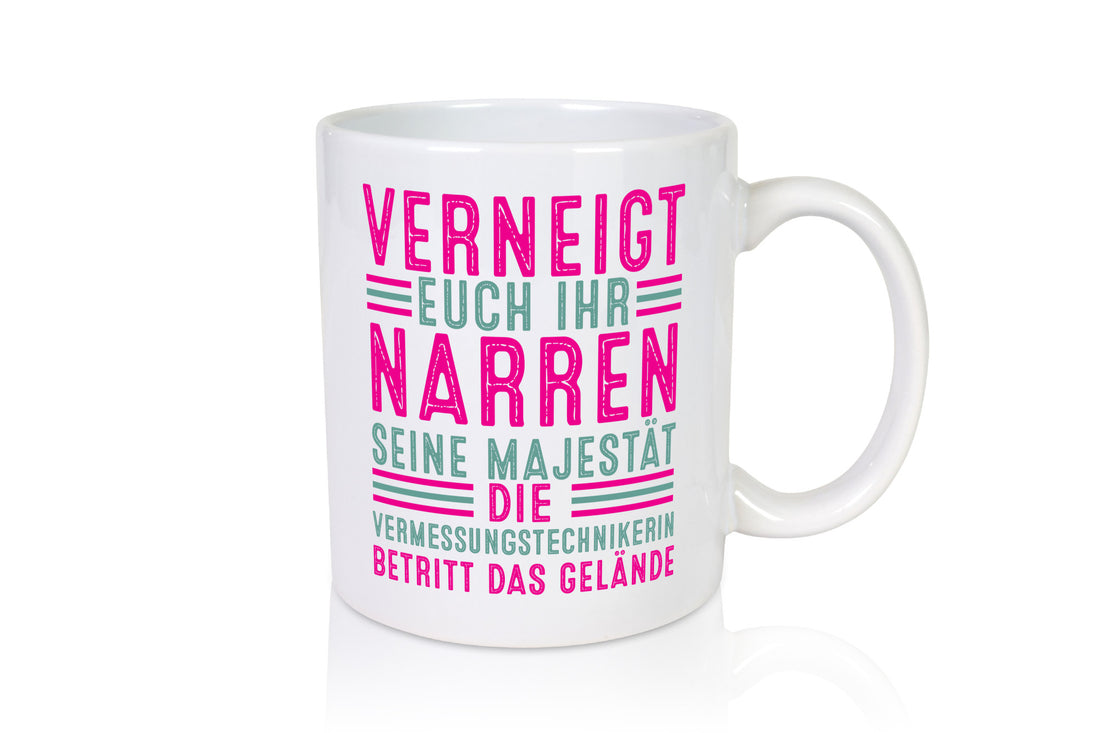 Verneigt euch: Vermessungstechnikerin | Techniker Humor Geschenkidee Tasse