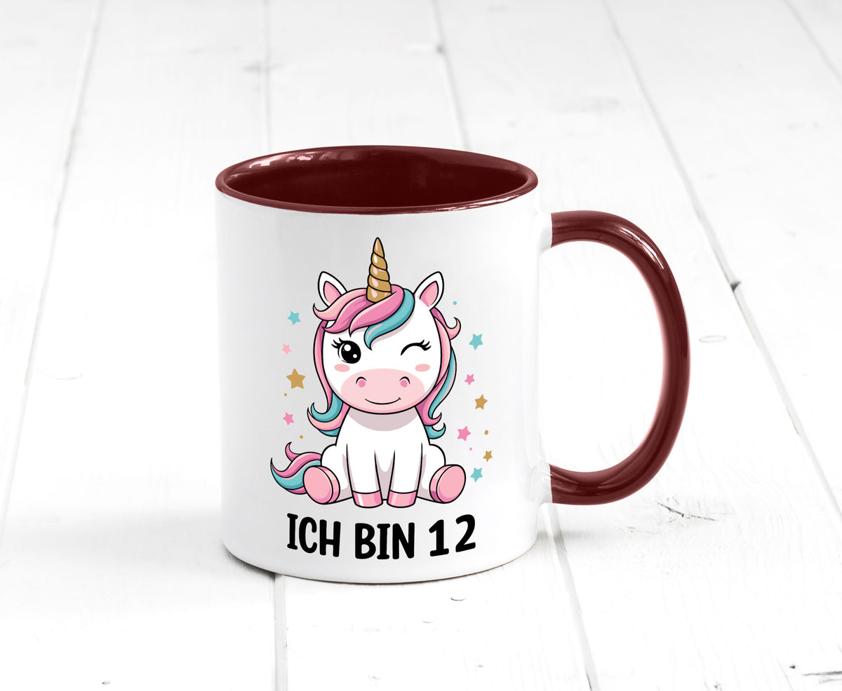 12. Geburtstag | 12 Jahre Einhorn Mädchen lustig Geschenkidee Geschenk Tasse