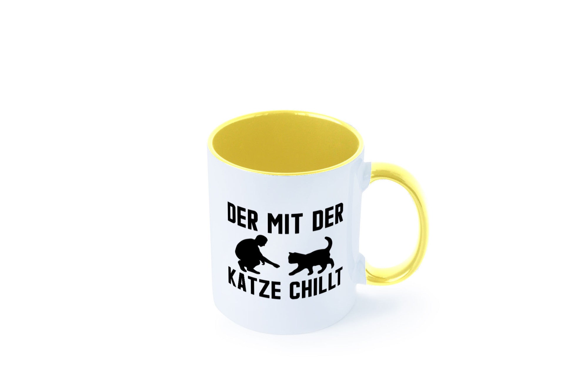 Mit der Katze | Chillen Katzenliebhaber Tierfreund lustiger Spruch Geschenk