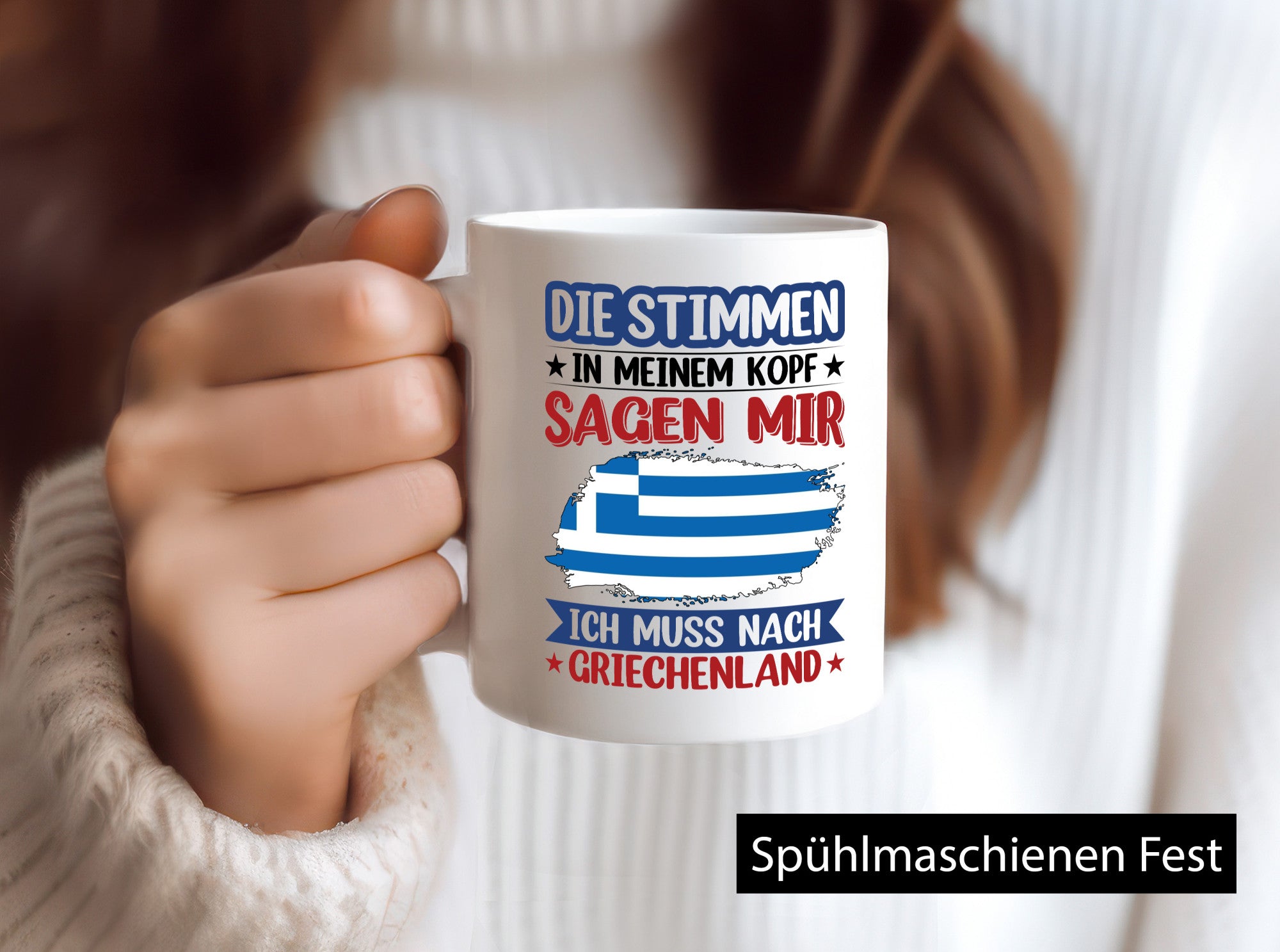 Griechenland | Urlaub Stimmen in meinem Kopf Traumland Humor Geschenkidee Tasse