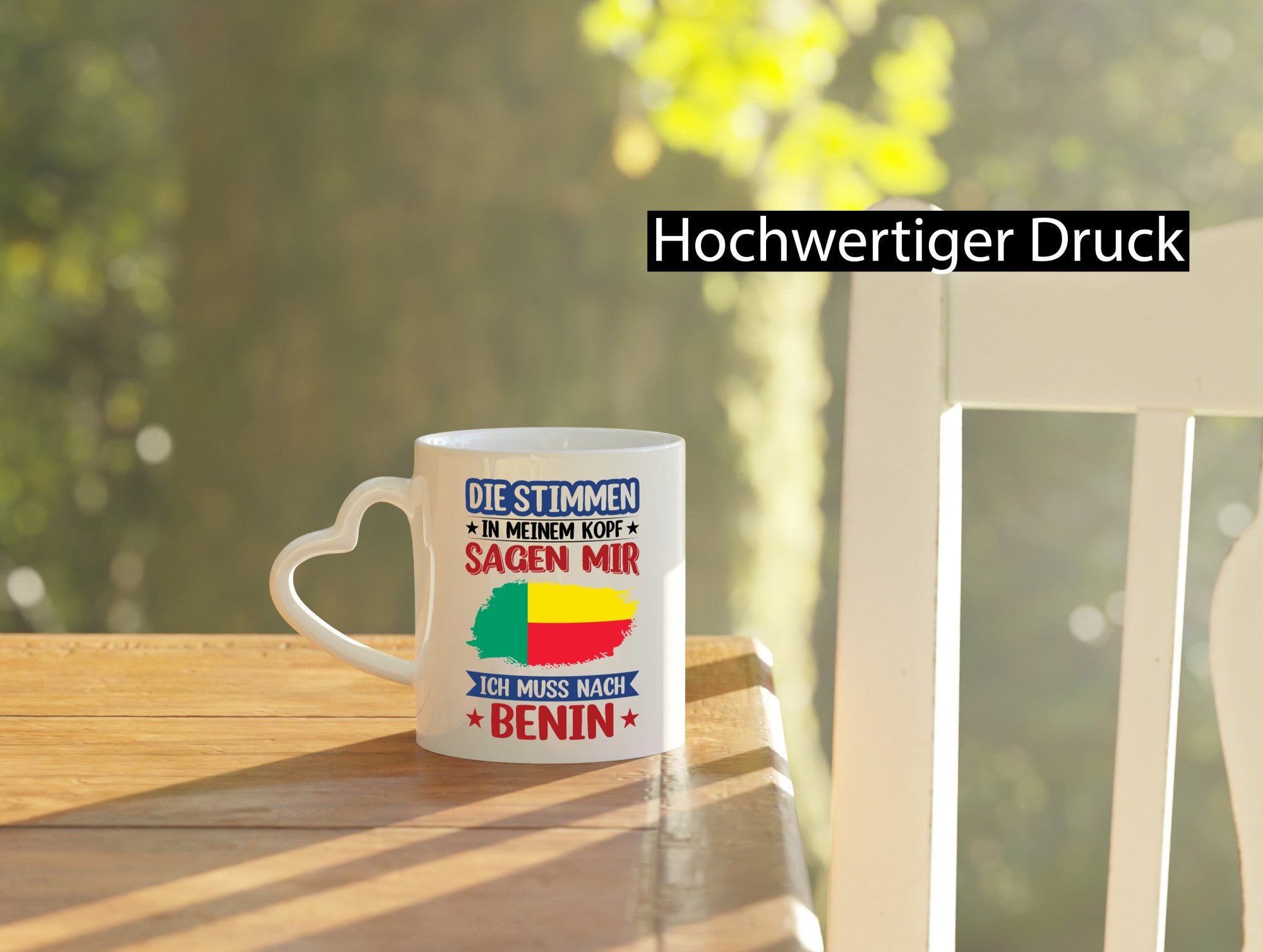 Benin | Urlaub Stimmen in meinem Kopf Traumland Geschenkidee Humor Tasse