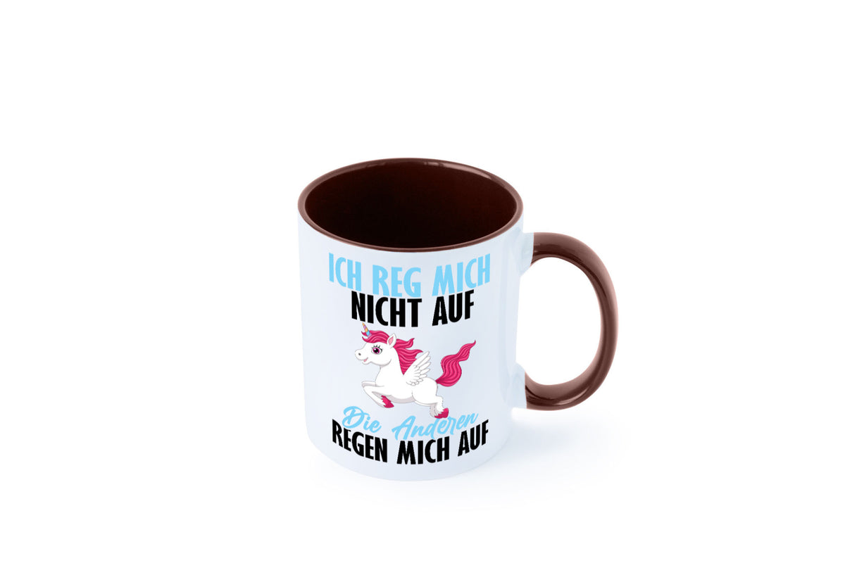 Ich reg mich nicht auf lustiger Spruch Geschenk Humor Geschenkidee Tasse