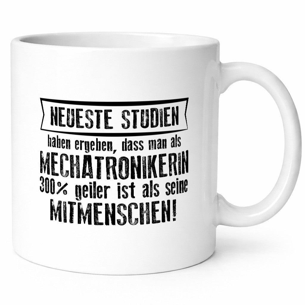 Neuste Studien: Mechatronikerin | KFZ Werkstatt Humor Geschenkidee Tasse