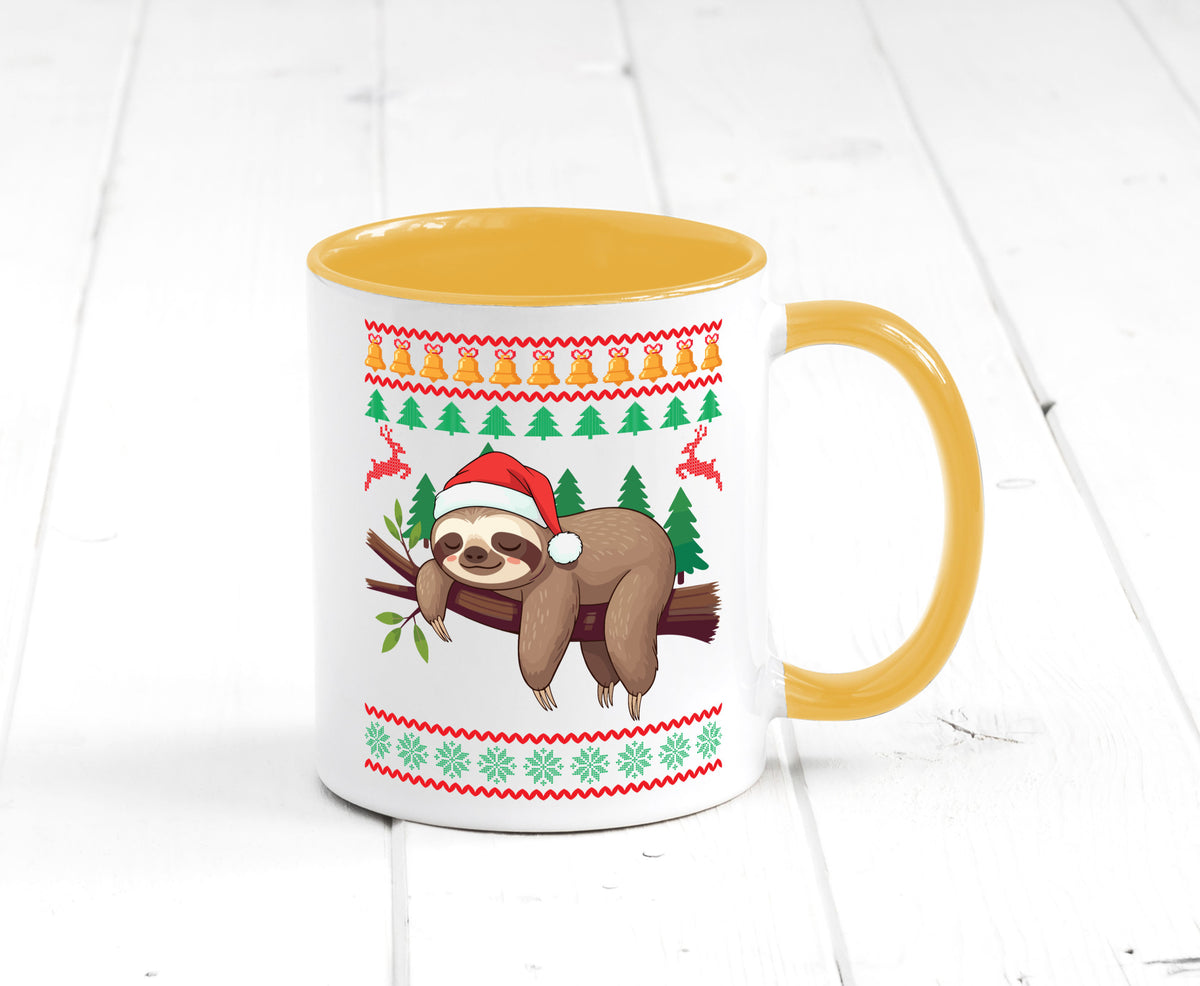 Ugly Christmas | Faultier Weihnachtsfaultier v2 lustig Tierliebhaber Humor Tasse