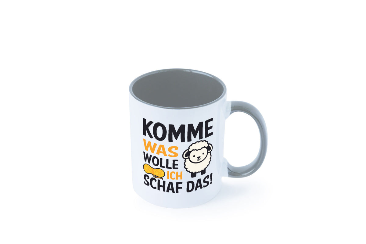 Komme was wolle, ich schaf das | Wolle Humor Geschenkidee Tasse