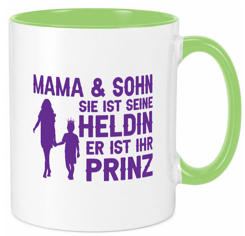 Mama & Sohn | Helding Prinz Mutterliebe Geschenkidee Familie Humor Tasse