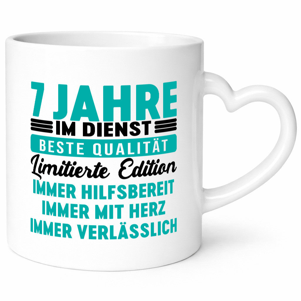 7 Jahre im Dienst | Jubiläum Arbeit v5 Humor Kollegen Büro Geschenkidee Tasse