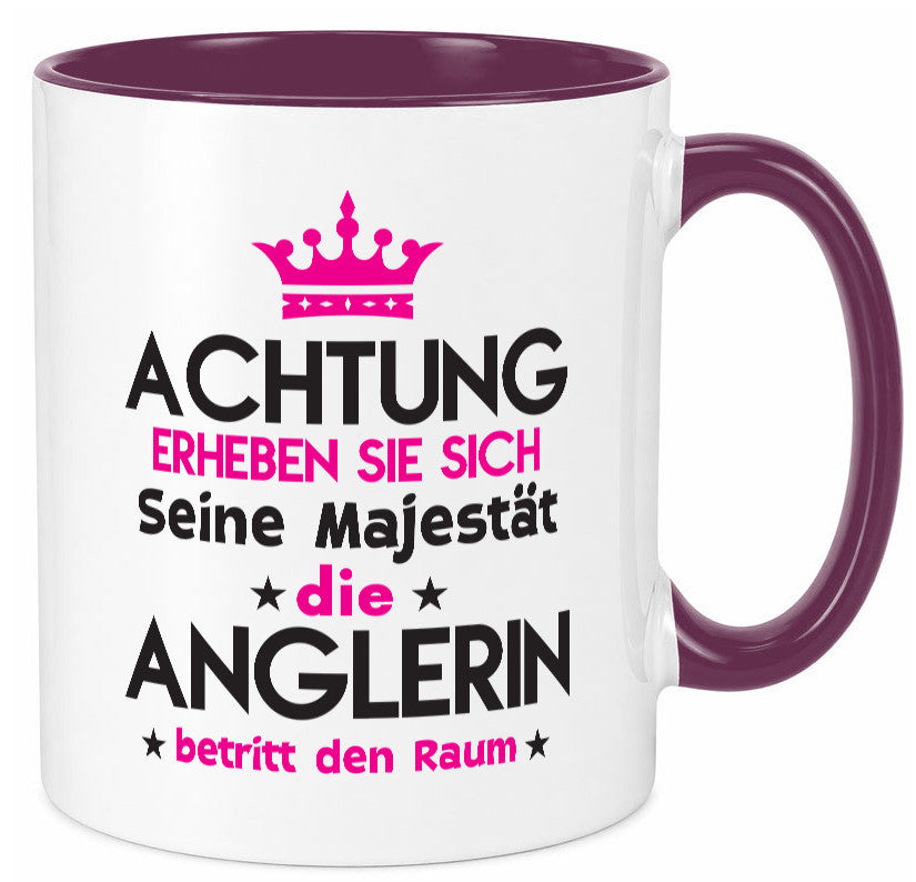 Seine Majestät Anglerin | Angeln Fischerin lustiger Spruch Geschenk Humor Tasse