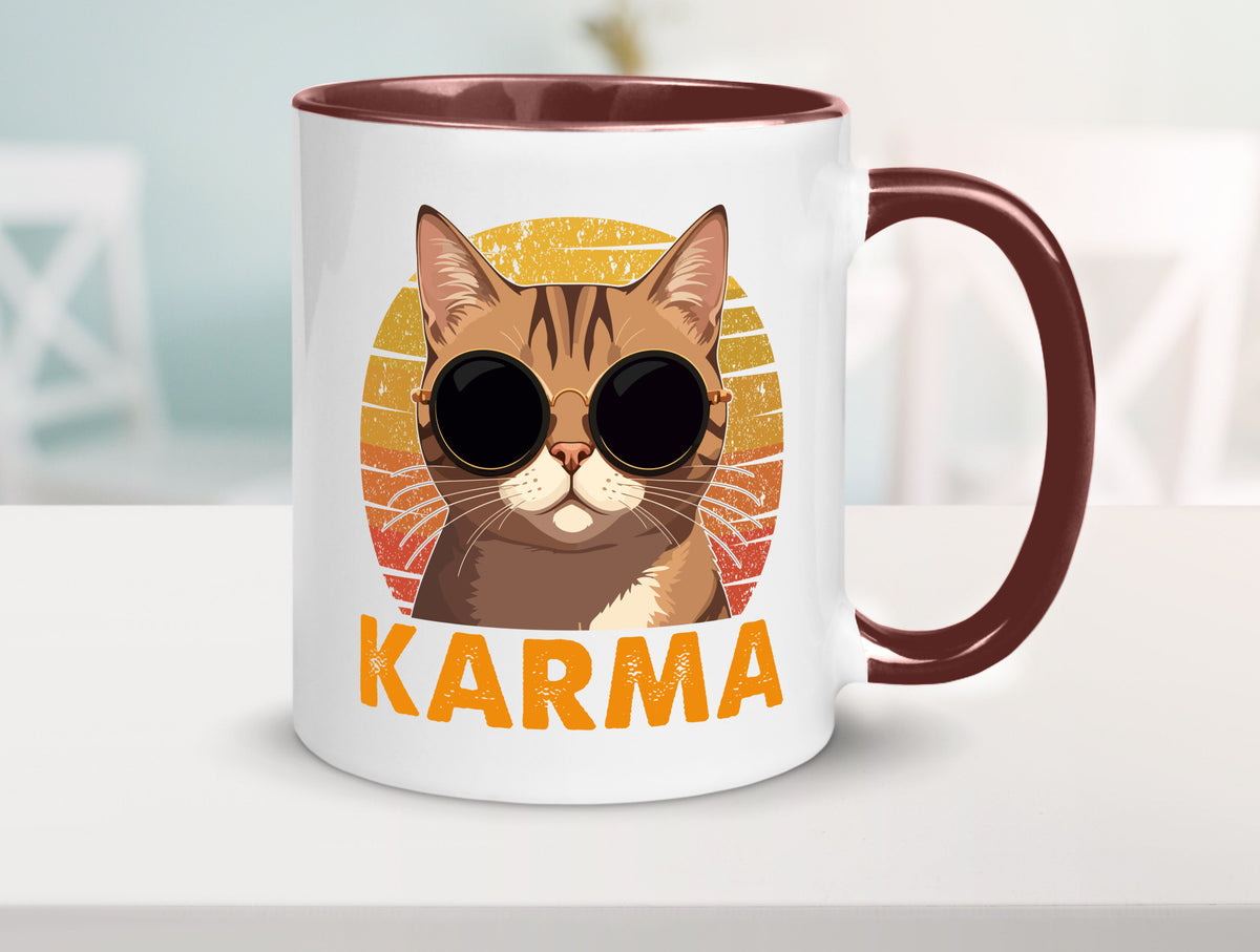 Vintage Katze | Karna Coole lustiger Spruch Geschenk Tierliebhaber Humor Tasse