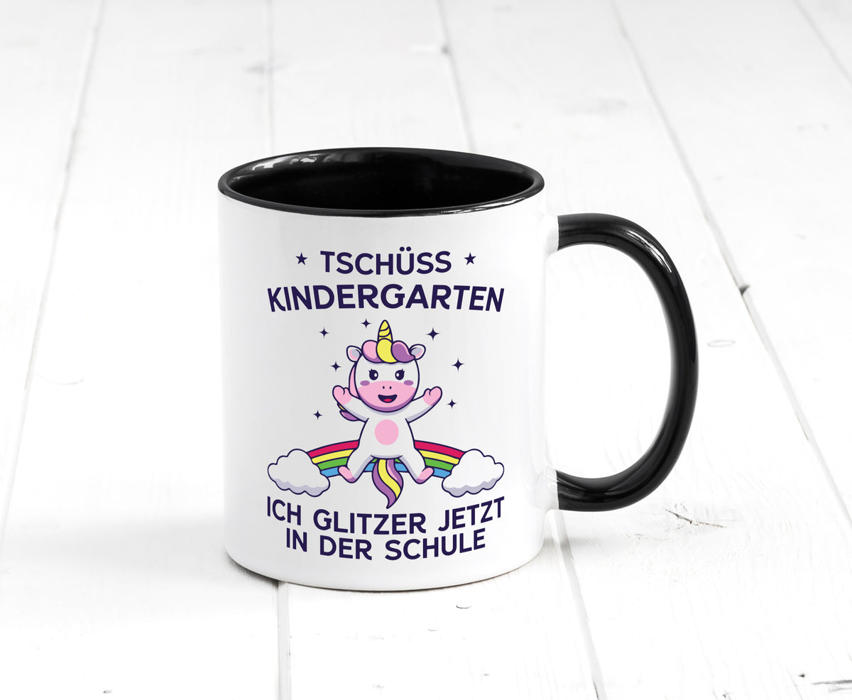 Kindergarten, jetzt Schule | Einhorn Geschenk Humor Geschenkidee lustiger Tasse
