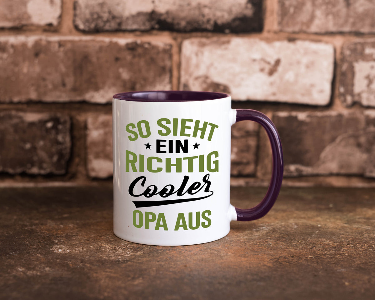 So sieht ein richtig Cooler Opa aus | Großvater Geschenkidee Familie Humor Tasse