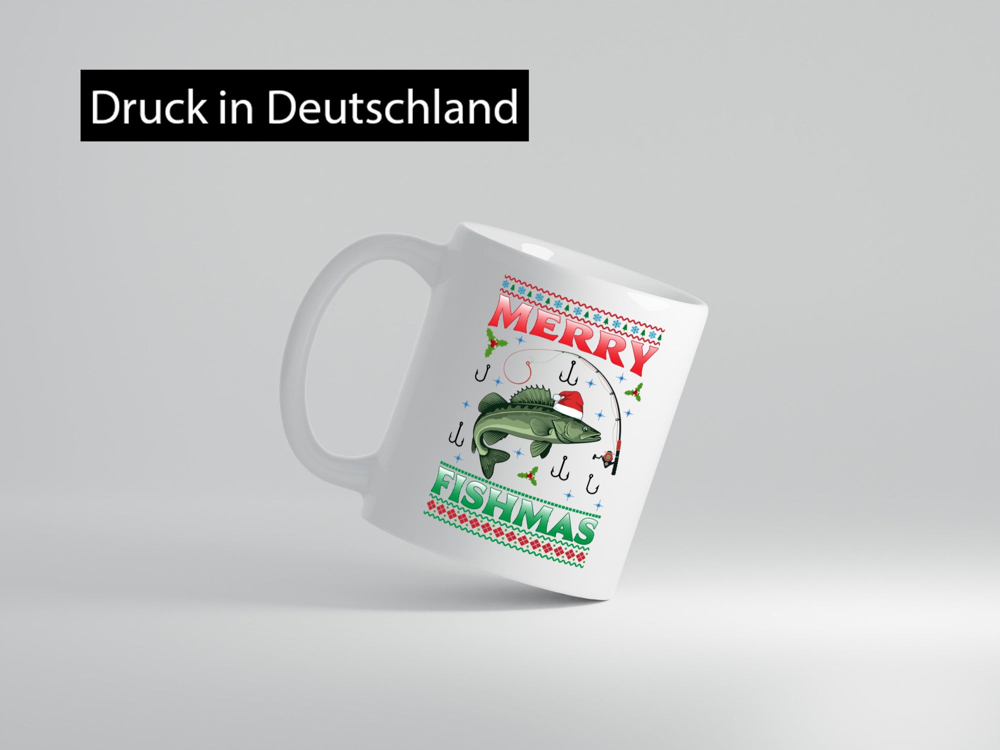 Merry Fishmas | Ugly Christmas Angler Angeln lustiger Spruch Geschenk Humor