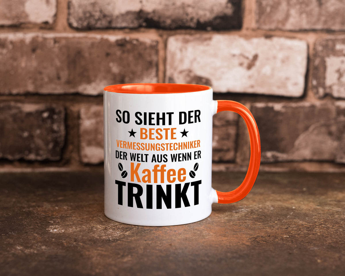 Kaffee trinkt: Vermessungstechniker | Techniker Geschenk Humor Geschenkidee Tasse