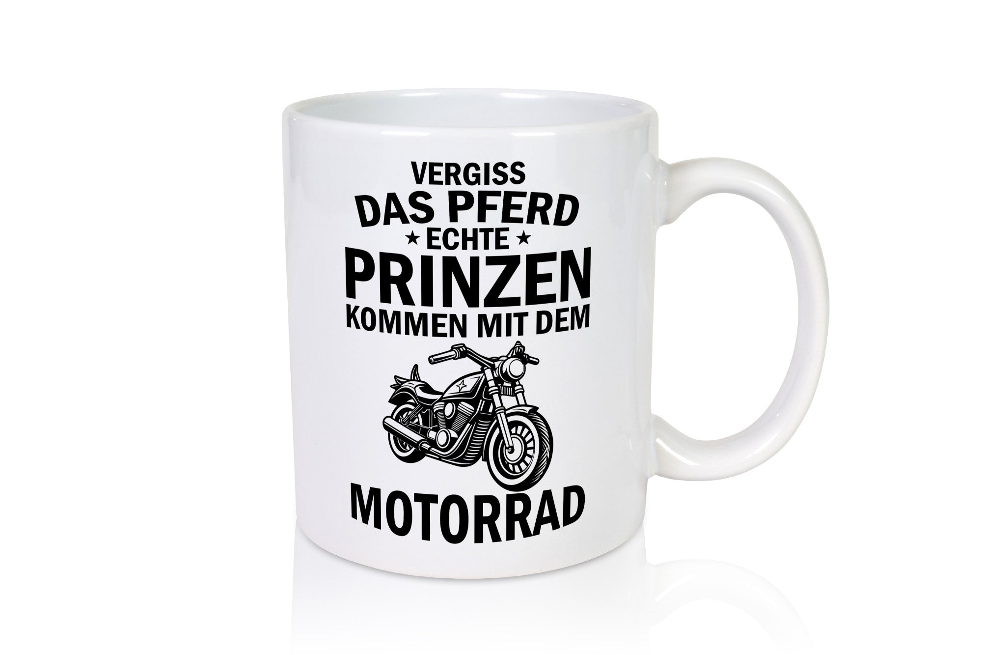 Vergiss das Pferd echte Prinzen kommen mit dem Motorrad v2 Geschenkidee Humor