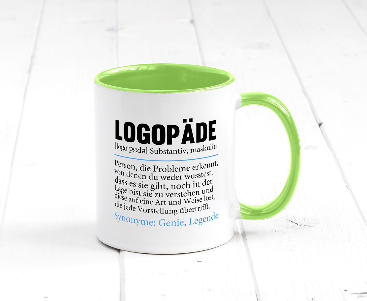 Logopäde | Spruch lustig Sprachtherapie Beruf lustiger Geschenk Arbeit Kollegen Tasse