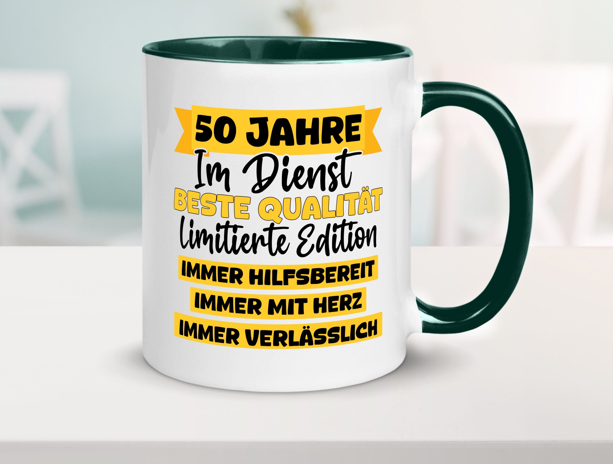 50 Jahre im Dienst | Jubiläum Arbeit v8 lustiger Spruch Geschenk Kollegen Büro
