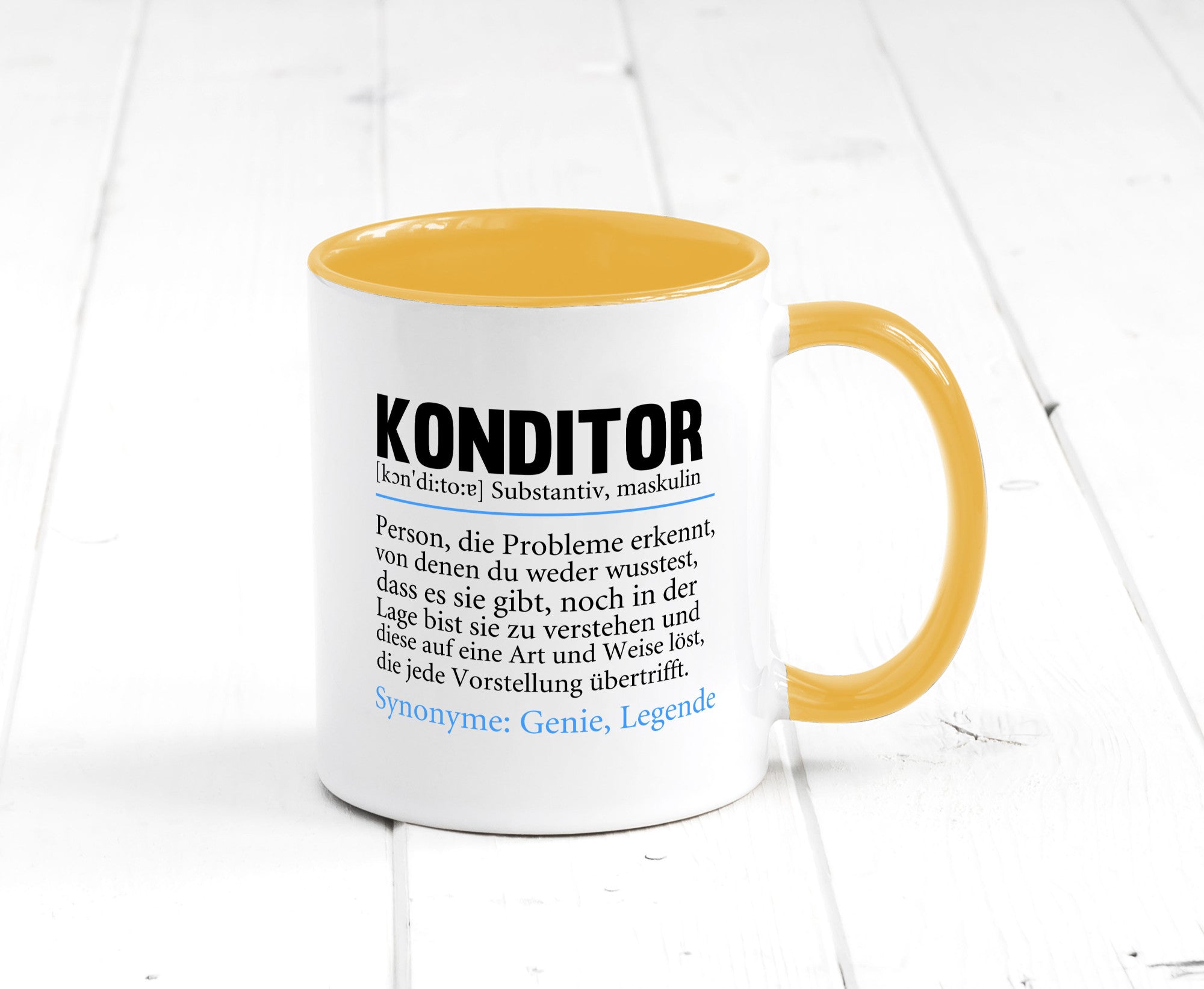 Konditor | Spruch Definition Konditorei lustiger Geschenk Humor Geschenkidee