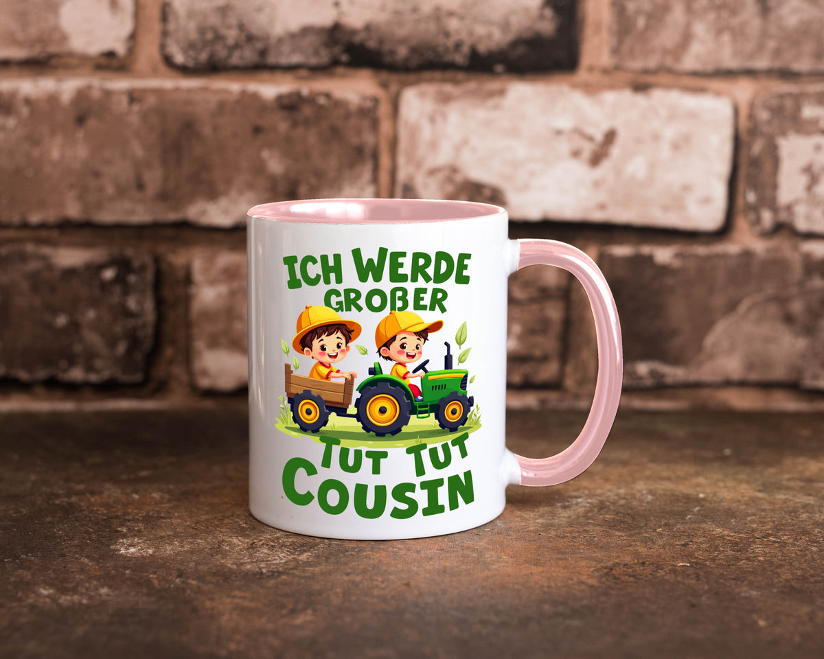 Ich werde Großer Cousin | Familie Bauer lustiger Spruch Geschenk Geschenkidee Tasse