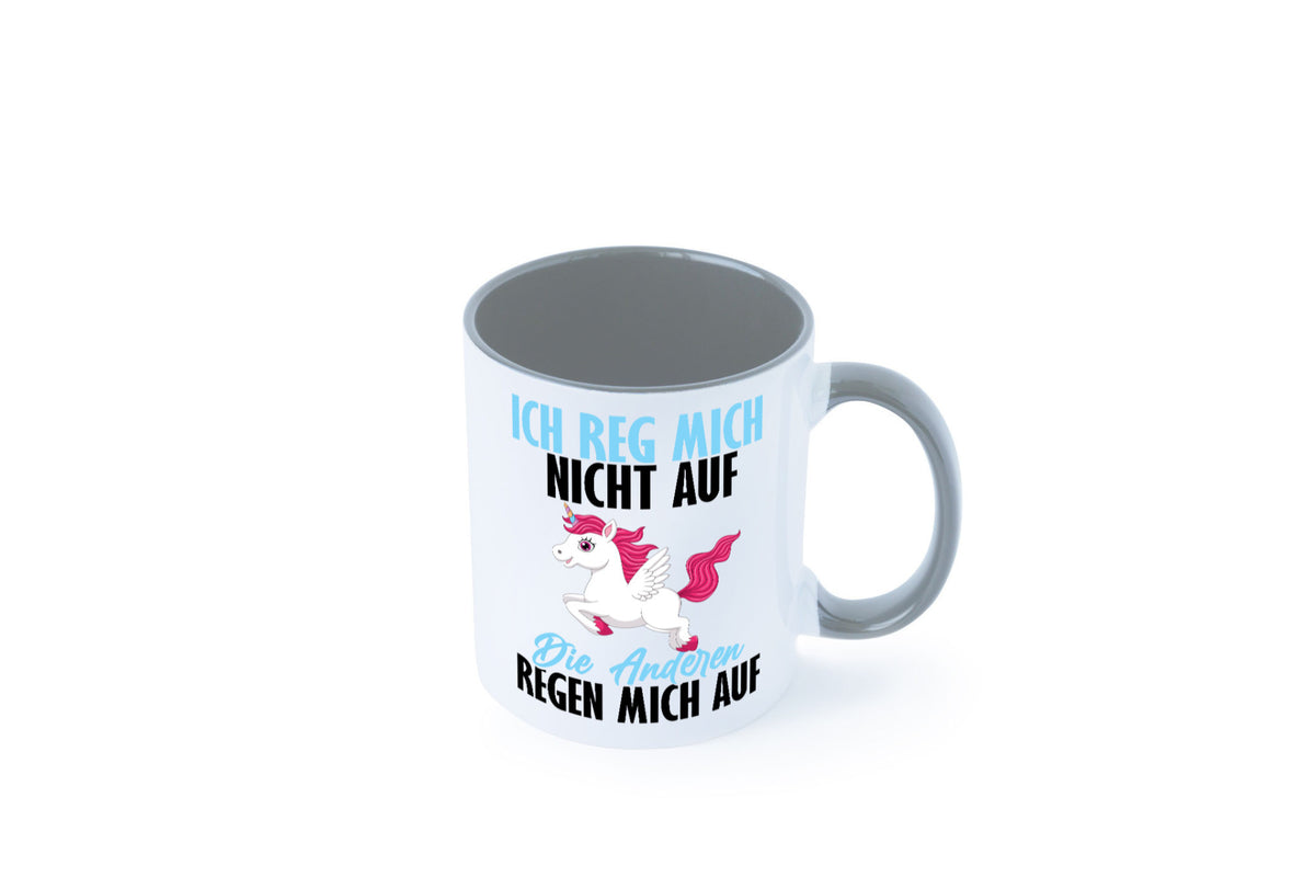 Ich reg mich nicht auf lustiger Spruch Geschenk Humor Geschenkidee Tasse