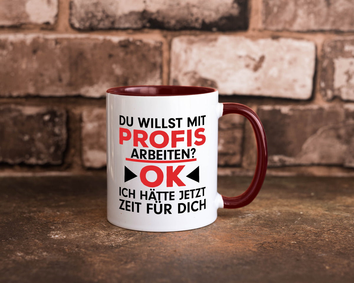 Profi Arbeiter | Arbeit Tasse mit Profis Beruf Geschenk Kollegen Büro lustiger