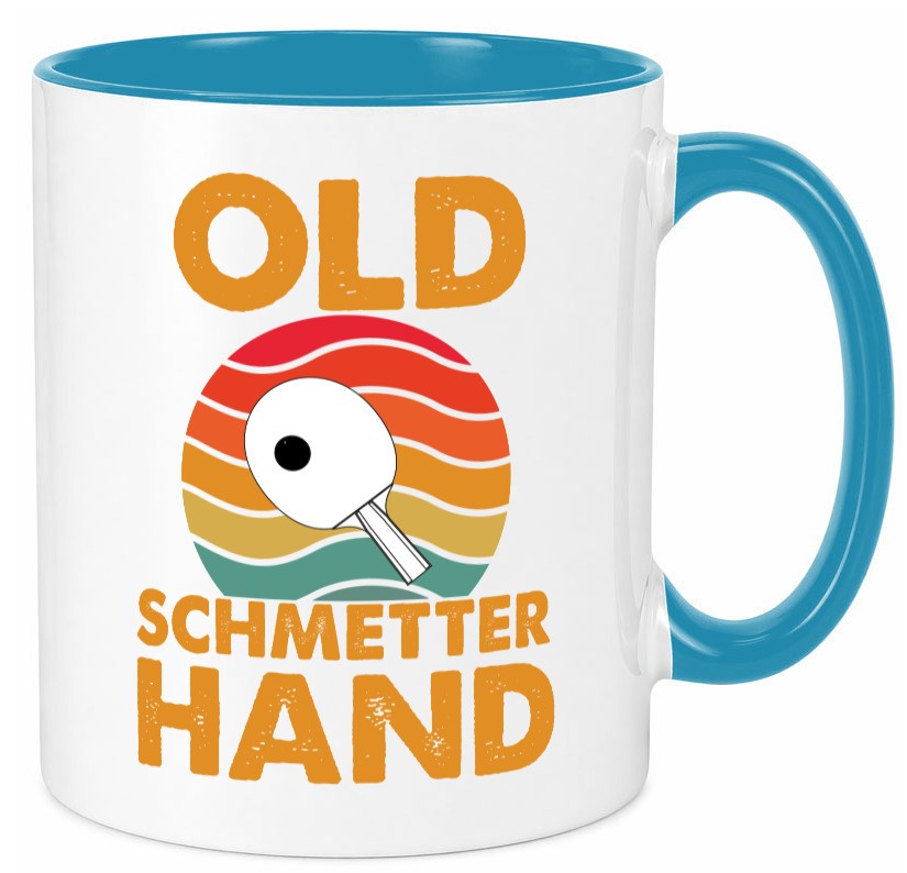 Old Schmetterhand | Vereinssport Tischtennis Spruch lustiger Geschenk Humor Tasse