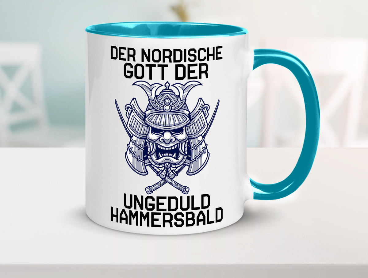 Nordischer Gott der Ungeduld | Mythologie Wikinger lustig Humor Geschenkidee Tasse