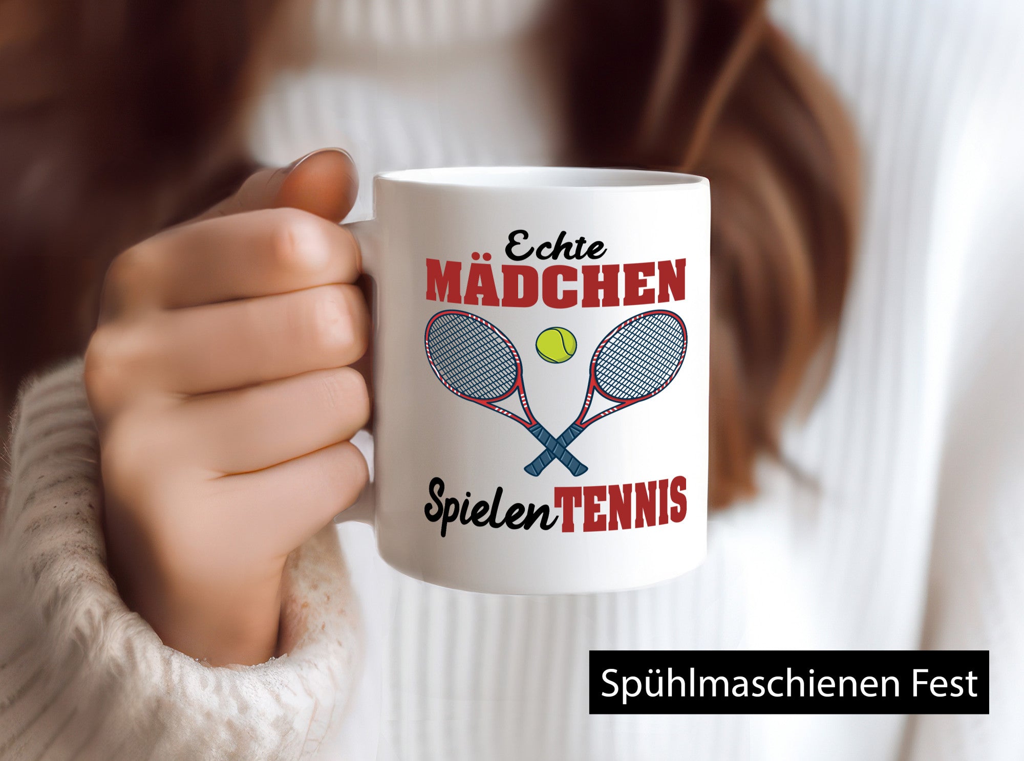 Echte Mädchen Spielen Tennis | Sport Geschenkidee Humor Tasse