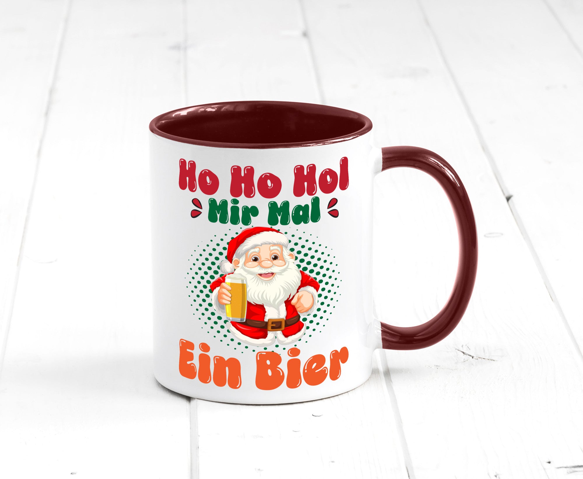 Ho mir mal ein Bier | Ugly Christmas Trinken v2 Geschenkidee Humor Tasse