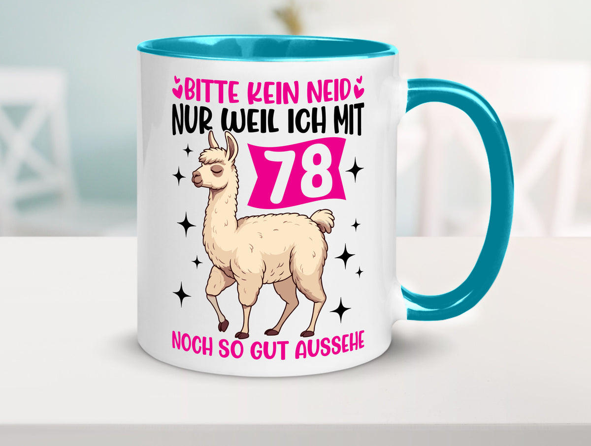 78. Geburtstag | 78 Jahre Lama gut aussehen Geschenk Geschenkidee lustiger Tasse