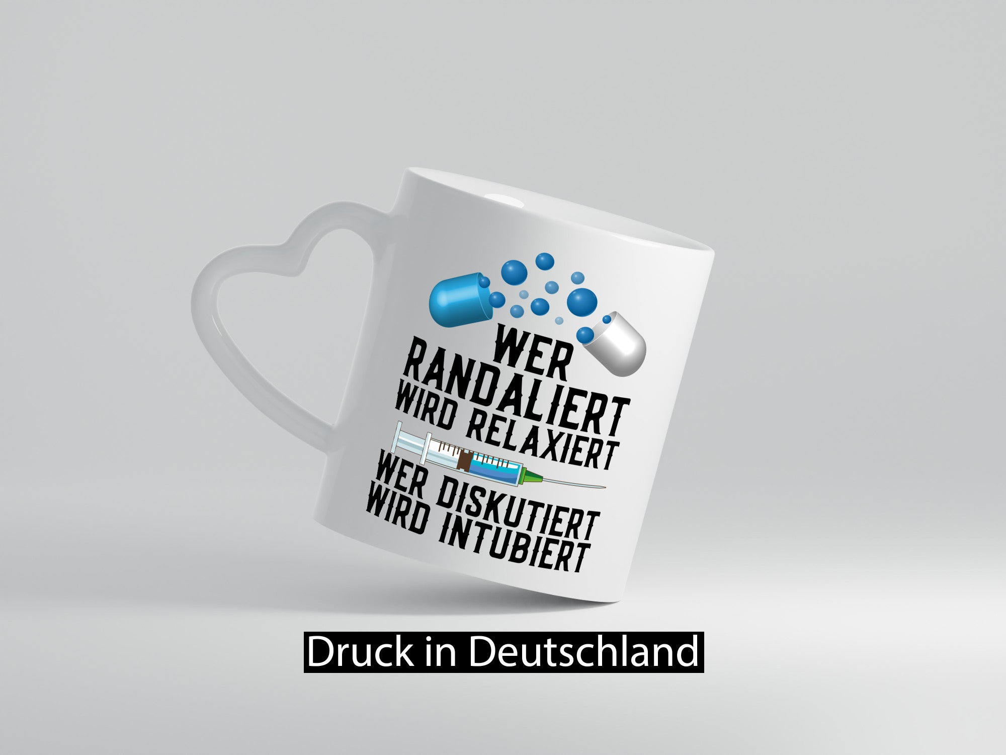 Wer randaliert wird relaxiert | Arzt Spritze Pillen lustiger Spruch Geschenk