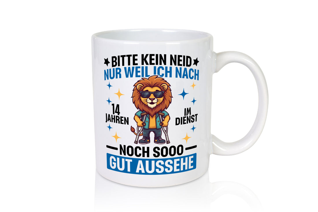 14 Jahre im Dienst | Arbeitsjubiläum Arbeit Geschenkidee Kollegen Büro Humor