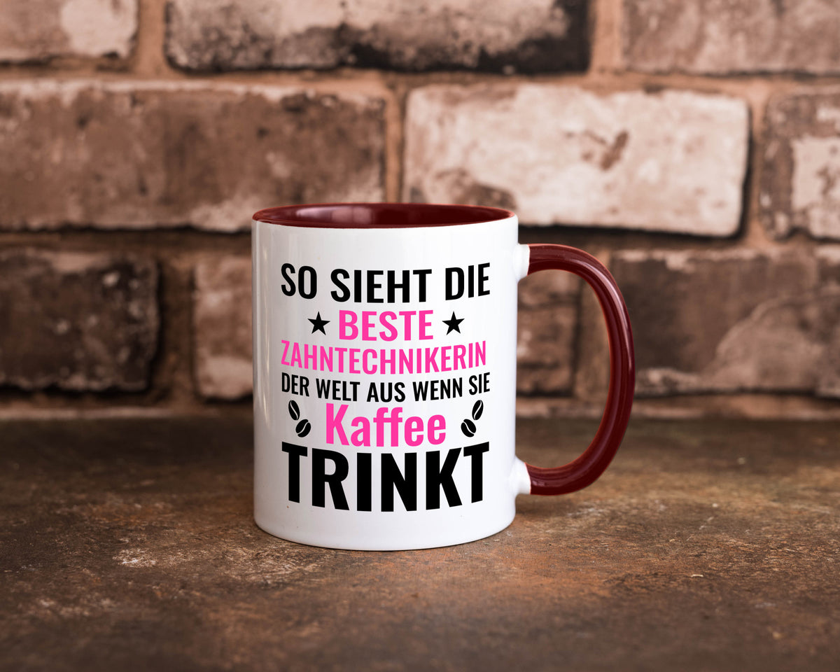 Kaffee trinkt: Zahntechnikerin | Zahnmedizin lustiger Spruch Geschenk Humor Tasse