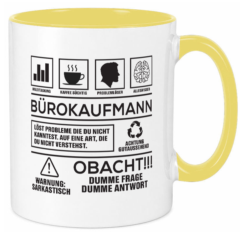 Achtung Probleme Bürokaufmann | Kaufmann Humor Arbeit Kollegen Büro