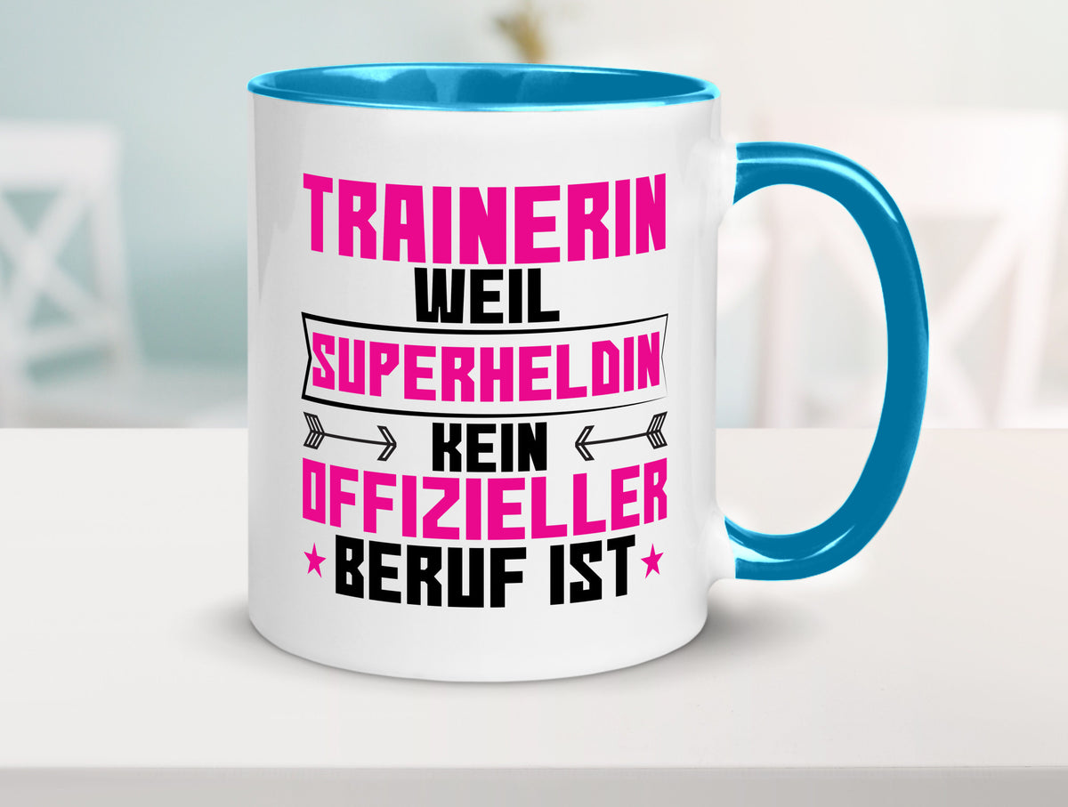 Superheldin Trainerin | Sportverein Humor Geschenkidee Tasse