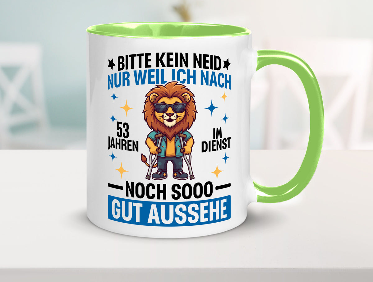 53 Jahre im Dienst | Arbeitsjubiläum Arbeit Geschenkidee Kollegen Büro Humor Tasse