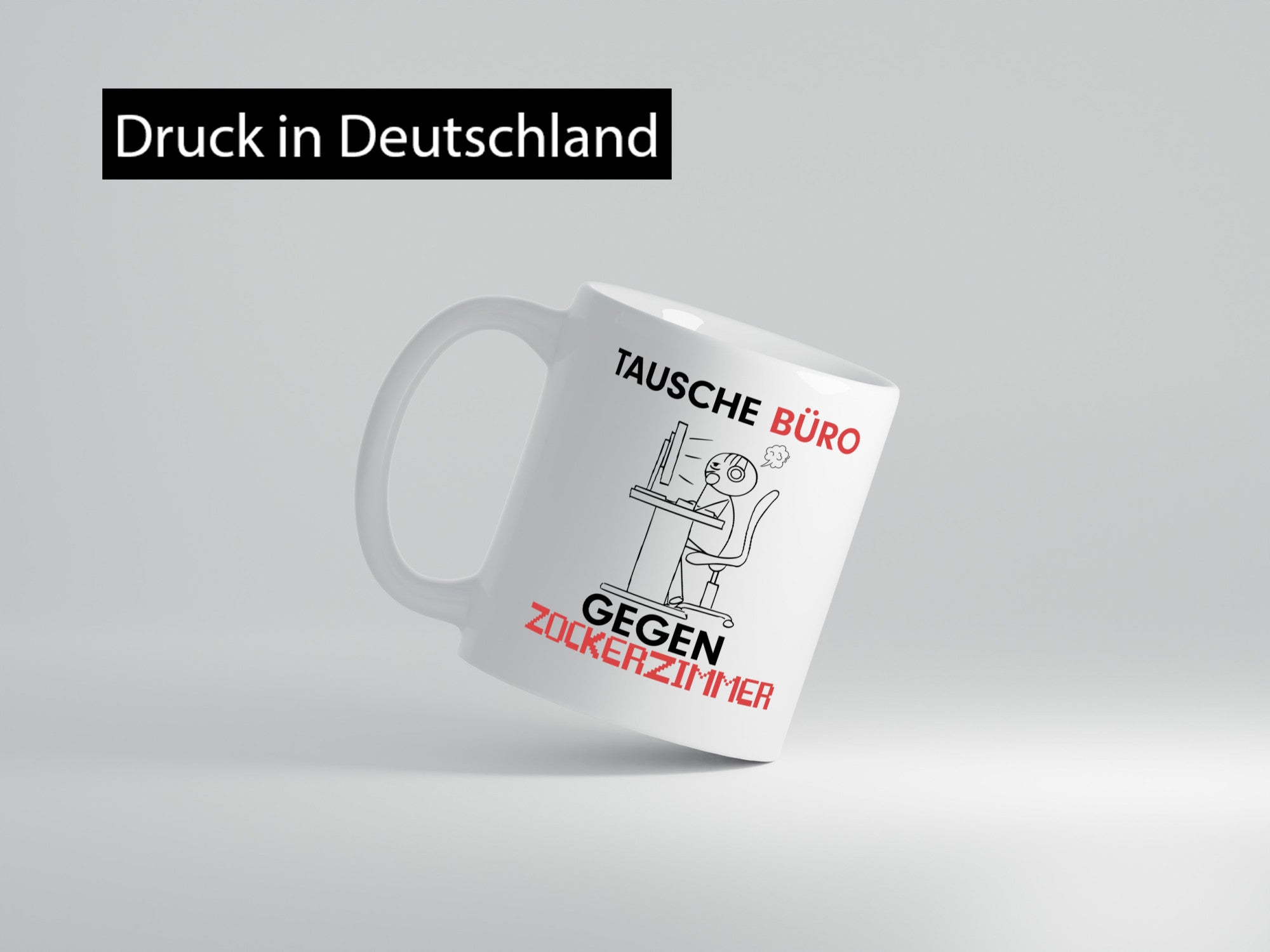 Tausche Büro | Zocker Gamer Videospiele Nerd Comic lustiger Spruch Geschenk