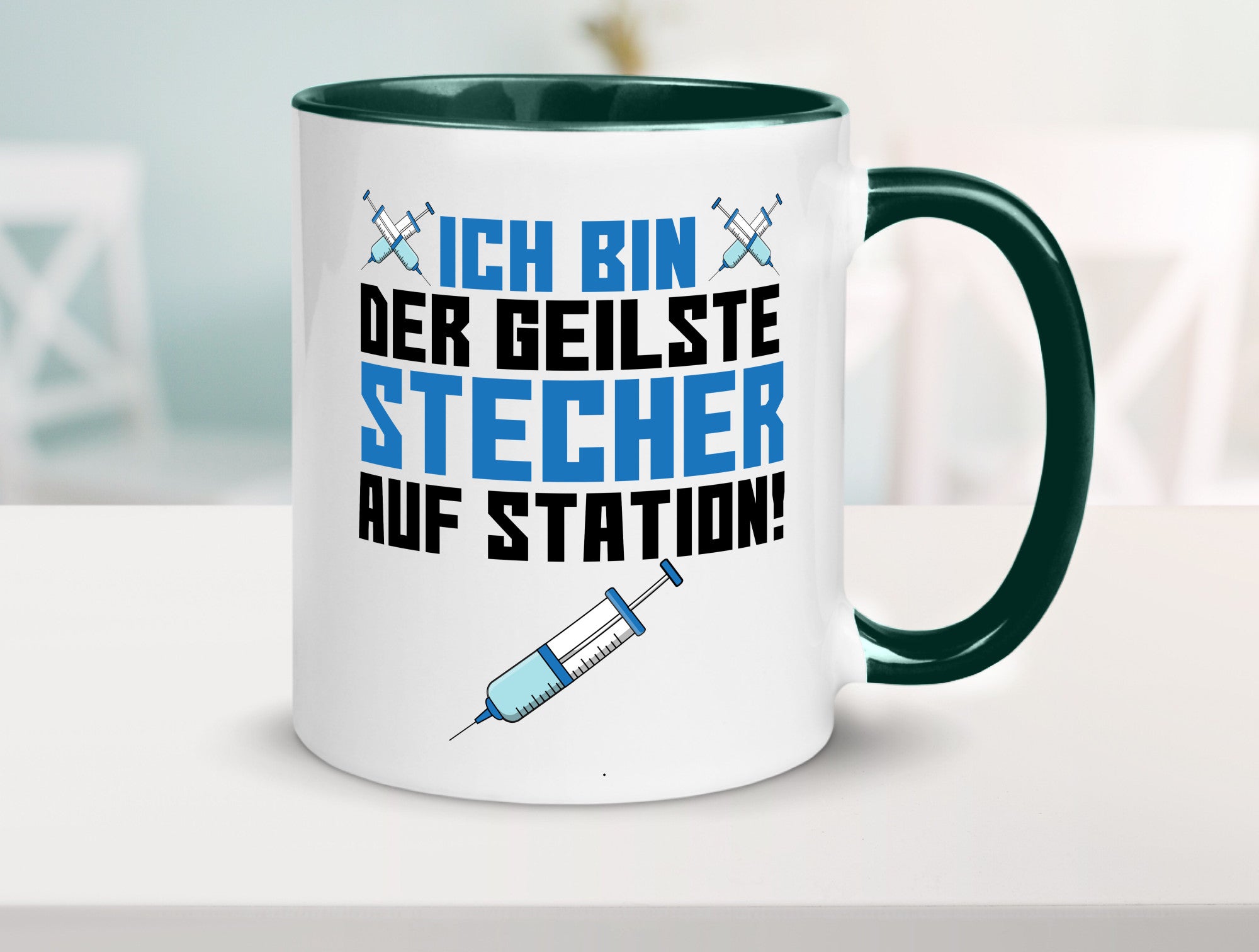 Ich bin der geilste Stecher | Pfleger Arzt Spritze lustig Humor Geschenkidee