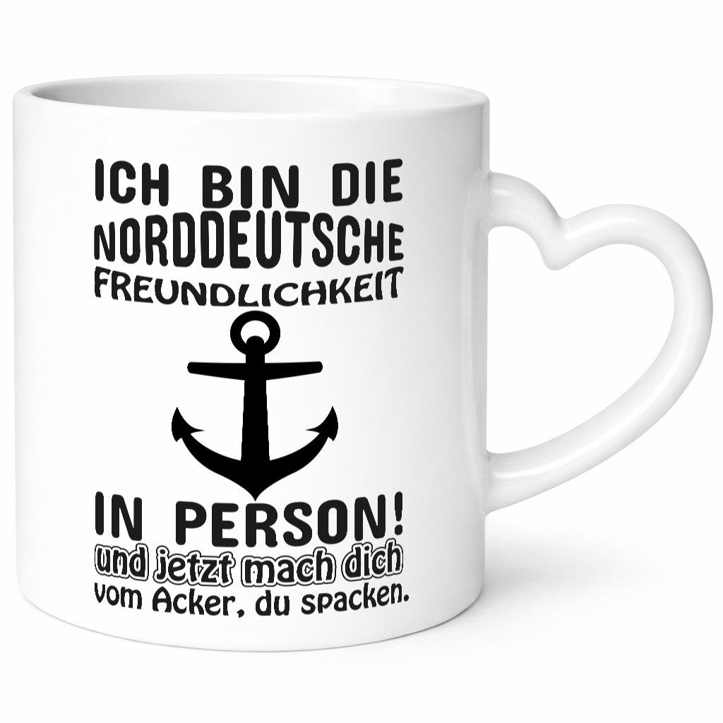 Norddeutsche Freundlichkeit | Spruch Tasse Anker lustiger Geschenk Humor