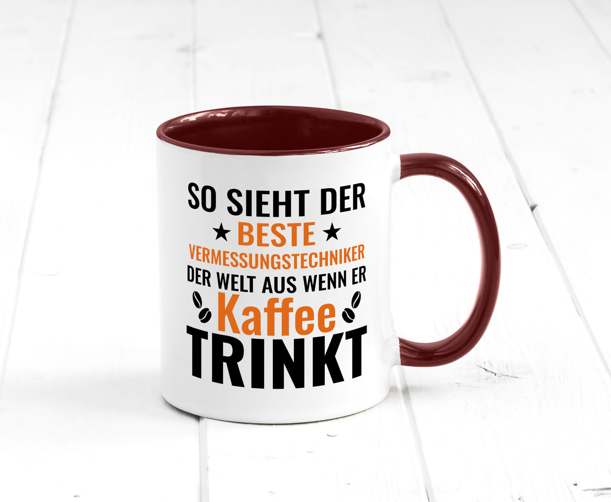 Kaffee trinkt: Vermessungstechniker | Techniker Geschenk Humor Geschenkidee Tasse