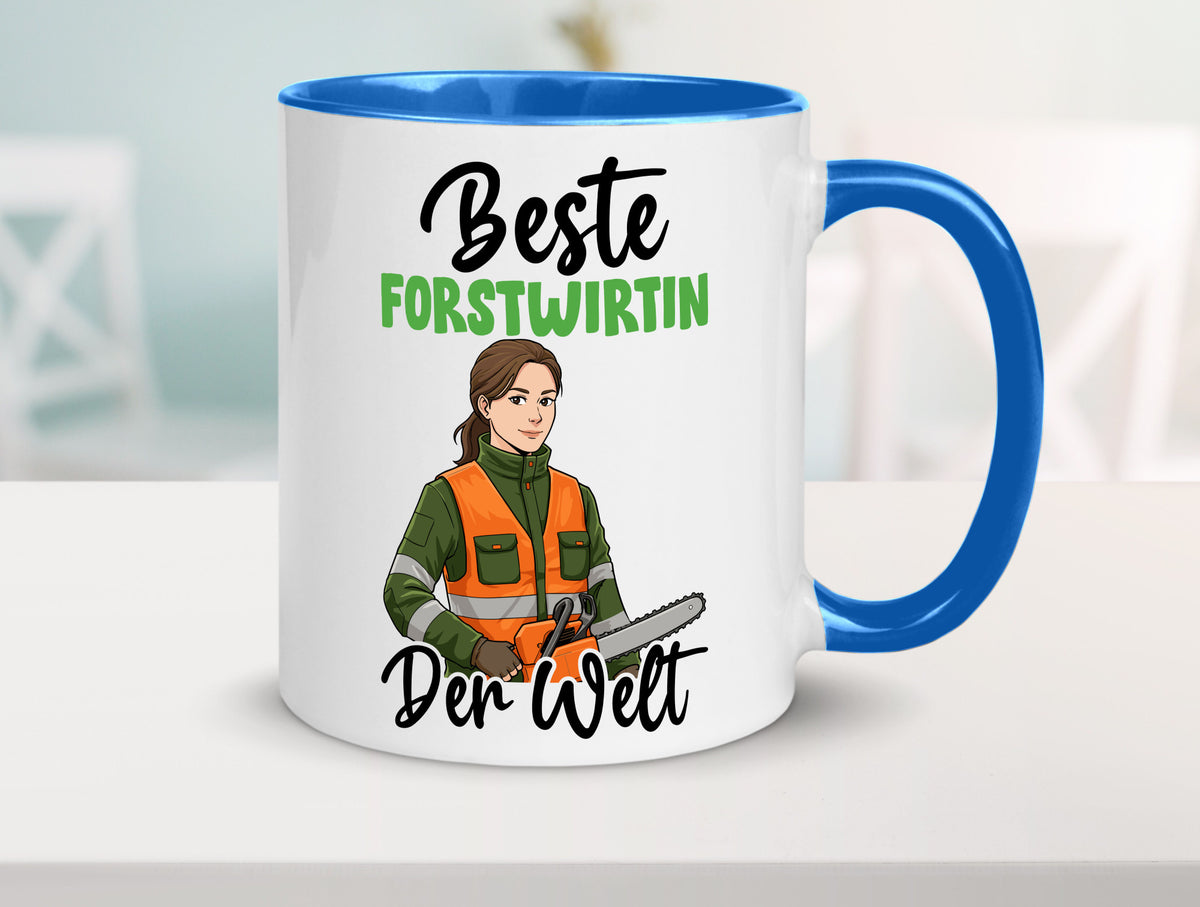 Beste Forstwirtin | Forst Wirtin v2 lustig Humor Geschenkidee Geschenk Tasse