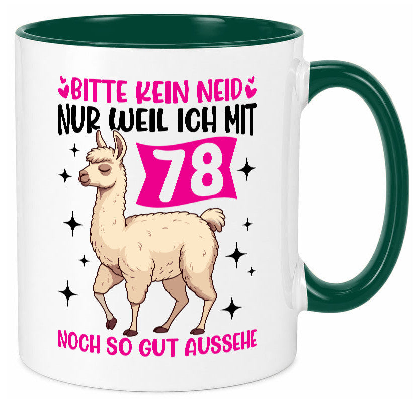 78. Geburtstag | 78 Jahre Lama gut aussehen Geschenk Geschenkidee lustiger Tasse